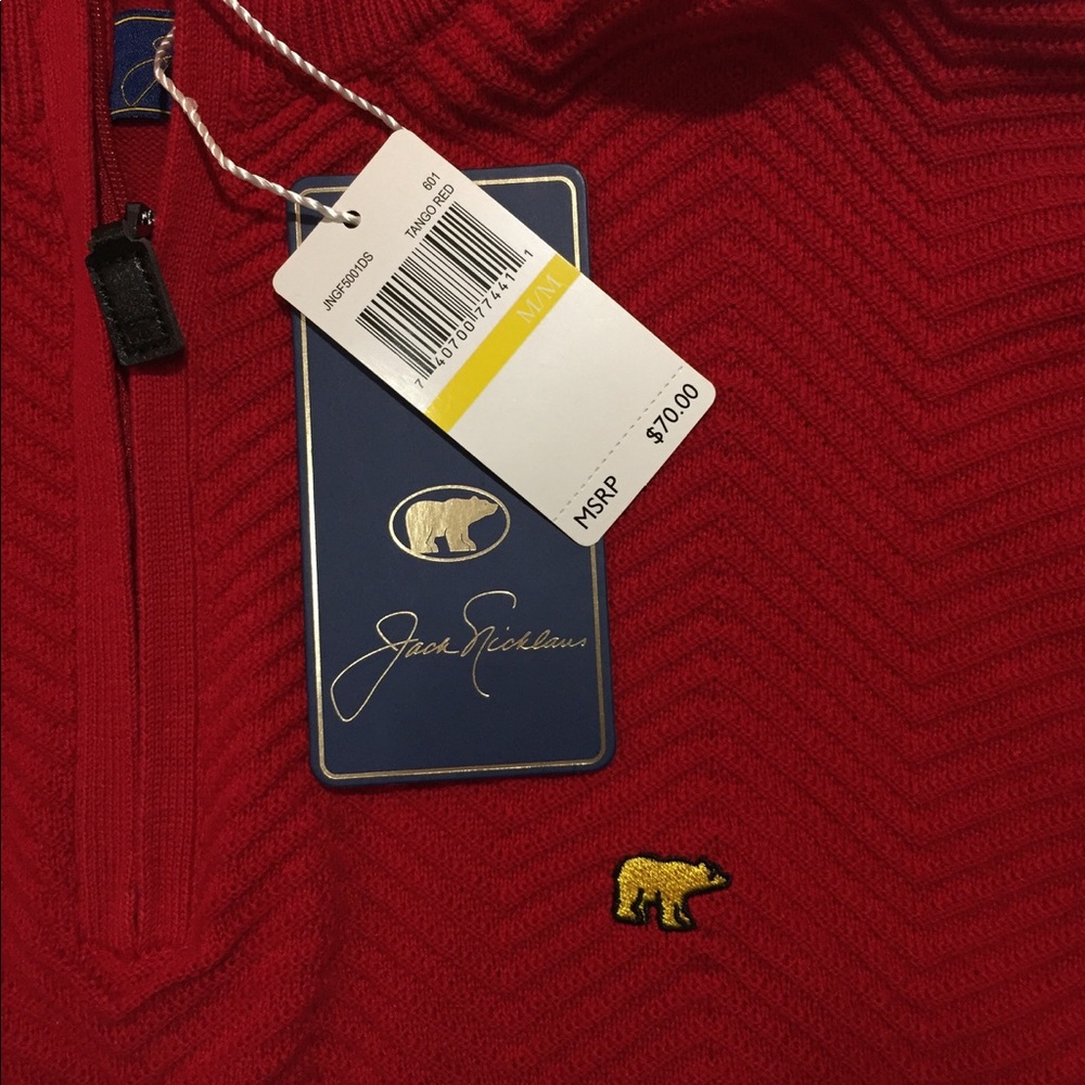 ✅SOLD - Jack Nicklaus Herringbone 1/4 Zip Sweater - Picture 7 of 8